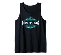 Rock Springs Wyoming Western Cowboy Design Novelty Souvenir Tank Top