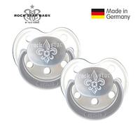 Rock Star Baby® by Tico Torres set of 2 dummies Caps - silicone dummy size 2, from 6-18 months, orthodontic dummy.