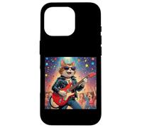 Rock Star Cat Playing Guitar Rock and Roll Men Women Kids Case for iPhone 16 Pro