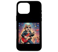 Rock Star Cat Playing Guitar Rock and Roll Men Women Kids Case for iPhone 16 Pro Max