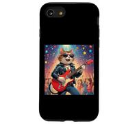Rock Star Cat Playing Guitar Rock and Roll Men Women Kids Case for iPhone SE (2020) / 7 / 8