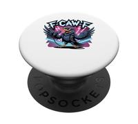 Rock Star, F-CAW-F Raven Gothic Art, Crow Funny Meme PopSockets Adhesive PopGrip