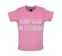 Rock Star in Training - Organic Baby/Toddler T-Shirt - Bubble Gum Pink - 18-24 Months