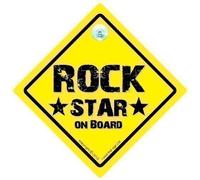 Rock Star On Board Sign, Music Car Sign, Rock Sign, Baby on Board, Singer, Car Sign, Rock & Roll Sign