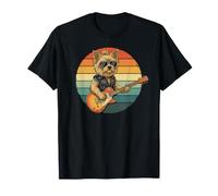 Rock Star Yorkie, Cool Yorkshire Terrier with Guitar T-Shirt