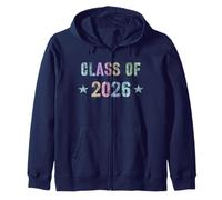 Rock Stars CLASS of 2026 Graduation Hello Seniors Vintage Zip Hoodie