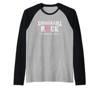 Rock Steady Boxing Parkinson's Unshakable Pink Glove Raglan Baseball Tee