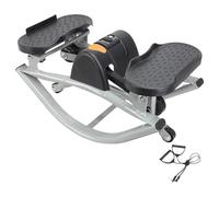 Rock Stepper Exercise Equipment | Compact Side to Side Stepper | For Home, Apartment, Dormitory, Office, Gym, Legs, Abs, Buttocks, Women, Men, Bands