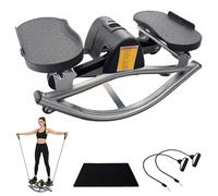 Rock Stepper, Lateral Rocking Fitness Home Workout Machine, Low-Impact Lateral Steppers for Knees and Joints, Portable Compact Side-to-Side Steppers for Legs, Glutes, Abs