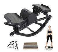 Rock Stepper Machine - Adjustable Lateral Stepper for Home Cardio Leg Glute Workout Rocking Stepper Side to Side | Low-Impact Fitness Equipment with Non-Slip Base for Office Apartment(Black)