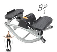 Rock Stepper Portable Fitness Trainer Double Pedal Side Walking Machine Durable Steel Construction Smooth Movement Design | Indoor Exercise Gym Studio Office