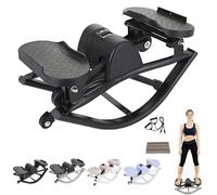 Rock Stepper Side to Side Lateral Rocking Fitness with Digital Display Workout Machine Mini Step Rocker Portable for Exercise Home Apartment Dorm Office Cardio Training(Black)
