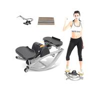 Rock Stepper U-Shaped Rock Stepper Machine W/ LCD Monitor & Resistance Bands for Home & Office