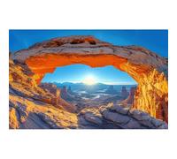 Rock Stone Terrarium Background Desert Gobi Clear Blue Sky Reptile Habitat Background Oasis Mountain Cactus with Sun Rays Aquarium Background Natural Desert Style Landscape Fish Tank Backdrop 36x24in