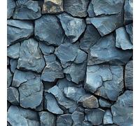 Rock Stone Wall Self Adhesive Wallpaper Gray Stacked Stones Contact Paper Peel and Stick Wallpaper Thicken Waterproof Matte with Sticky Back Canvas Wall Cabinets Furniture Stickers Decorate 0.3×5 m
