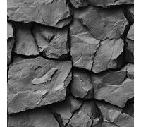 Rock Stone Wall Self Adhesive Wallpaper Gray Stacked Stones Contact Paper Peel and Stick Wallpaper Thicken Waterproof Matte with Sticky Back Canvas Wall Cabinets Furniture Stickers Decorate 0.3×5 m