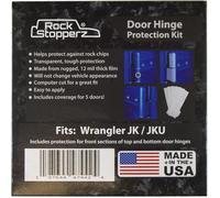 Rock Stopperz Door Hinge Protection Kit - Compatible with Jeep Wrangler JK/JKU - 2 or 4 Door (2007-2017. Coverage for 5 Doors Total)