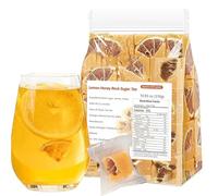 Rock Sugar Lemon Tea Honey Rock Candy 310g Yellow Lump Rock with Lemon Sugar Cubes Caffeine Free Individual Package