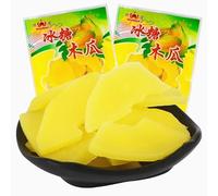 Rock sugar papaya snacks(23g/pack) sweet crisp papaya slices,cool fruit preserves,dried fruit,nostalgic snacks,healthy nutrition, delicious leisure Chinese special snacks gifts (10 packs)