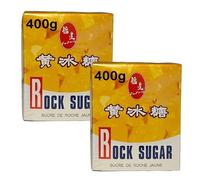 Rock Sugar-Sucre De Roche Jaune 2 Pack Bundle Containing 2 Packs of Fu Xing Brand 400g Rock Sugar