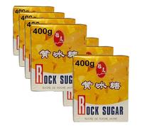 Rock Sugar-Sucre De Roche Jaune 8 Pack Bundle Containing 8 Packs of Fu Xing Brand 400g Rock Sugar