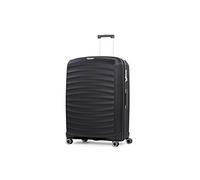 Rock Sunwave Large Expandable Hard Shell Hold Suitcase in Black - Built for Adventure, 360 Swivel-Wheels, Telescopic Handle, Impact-Resistant Material & TSA Combination Lock - 79x53x38.5cm 5.1KG
