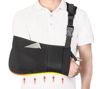 ROCK TAKIN Arm Sling Shoulder Immobilizer with Pocket, Breathable Comfortable Medical Sling for Arm Support Shoulder Surgery Torn Rotator Cuff Elbow Wrist Injury, Right and Left, Men and Women