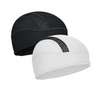 ROCK TAKIN Cooling Skull Cap Helmet Liner, Sweat Wicking Cycling Cap Under Helmet Breathable Mesh Bike Hat Motorcycle Bicycle Liner for Men Women - 2PCS