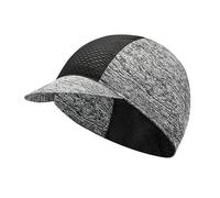 ROCK TAKIN Cycling Cap for Men Women, Cooling Bike Hat Under Helmet with Sun Visor Summer Skull Cap Helmet Liner Sun Protection Bike Cap Light Grey