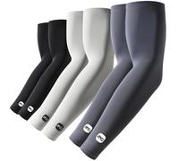 ROCK TAKIN UV Sun Protection Arm Sleeves for Men Women, UPF 50+ Cooling Sun Sleeves to Cover Arms Sports Compression Covers for Golf Baseball Football Work Running Cycling Driving - 3 Pairs