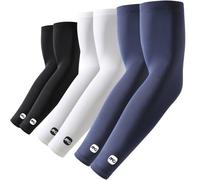 ROCK TAKIN UV Sun Protection Arm Sleeves for Men Women, UPF 50+ Cooling Sun Sleeves to Cover Arms Sports Compression Covers for Golf Baseball Football Work Running Cycling Driving - 3 Pairs