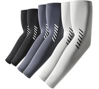 ROCK TAKIN UV Sun Protection Arm Sleeves for Men Women, UPF 50+ Cooling Sun Sleeves to Cover Arms Sports Compression Covers for Golf Baseball Football Work Running Cycling Driving - 3 Pairs