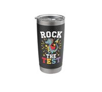 Rock The Test Academic Challenge Positive Message Stainless Steel Insulated Tumbler