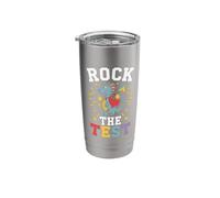 Rock The Test Academic Challenge Positive Message Stainless Steel Insulated Tumbler