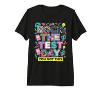 Rock The Test Day Retro 80s 90s Teacher Student Premium T-Shirt