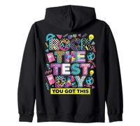 Rock The Test Day Retro 80s 90s Teacher Student Zip Hoodie