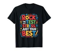 Rock The Test Dont Stress Funny Motivational Saying T-Shirt