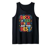 Rock The Test Dont Stress Funny Motivational Saying Tank Top