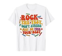 Rock The Test Don't Stress Groovy Teacher Testing T-Shirt