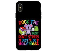 Rock the Test Don't Stress Just Do Your Best - Teacher Koala Case for iPhone X/XS