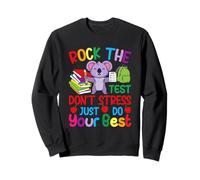 Rock the Test Don't Stress Just Do Your Best - Teacher Koala Sweatshirt