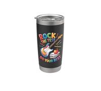 Rock The Test Educator Teaching Student School Test Day Stainless Steel Insulated Tumbler