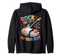 Rock The Test Educator Teaching Student School Test Day Zip Hoodie