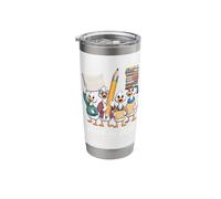 Rock The Test Goose Testing Day Teacher Student Funny Stainless Steel Insulated Tumbler