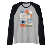 Rock The Test State Testing Student Motivation for Exams Raglan Baseball Tee