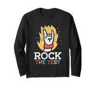 Rock The Test Teacher Score Testing Exam Test Day Long Sleeve T-Shirt