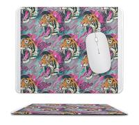 Rock Tiger Head Graffiti Mouse Pad Waterproof Ultra-Thin Non-Slip Rubber Base Square Mouse Mat Gaming Mousepad 9.8"x11.8"