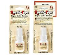 Rock-Tips - Liquid Callus Formula - 2 Pack - for Guitar, Bass, & Stringed Instrument Players | Finger Tips Protectors for Guitarists | Includes 2 4.0 ml Bottles & Everton Products Instruction Card