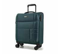 Rock Tokyo Small Soft Shell Suitcase in Green - Lightweight & Streamlined Design, 360 Swivel-Wheels & TSA Combination Lock - 55x40x20cm 33L Capacity