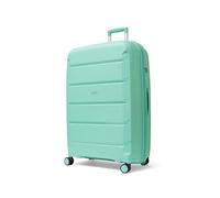 Rock Tulum Large Expandable Hard Shell Hold Suitcase in Turquoise - Lightweight & Durable, 360 Swivel Wheels, Telescopic Handle, Impact-Resistant & TSA Combination Lock - 78x51x34cm 5KG